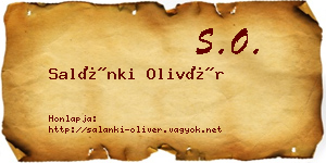 Salánki Olivér névjegykártya